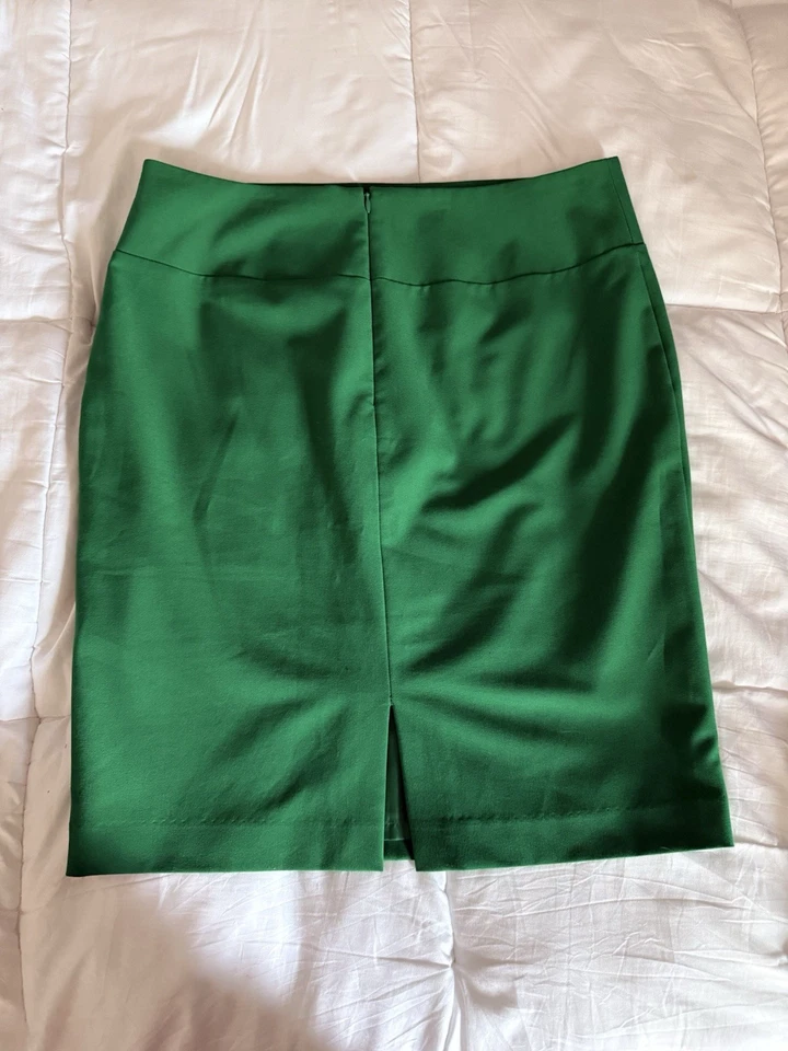 Falda lápiz forrada verde Ellen Tracy, talla 12 Foto 3 de 4