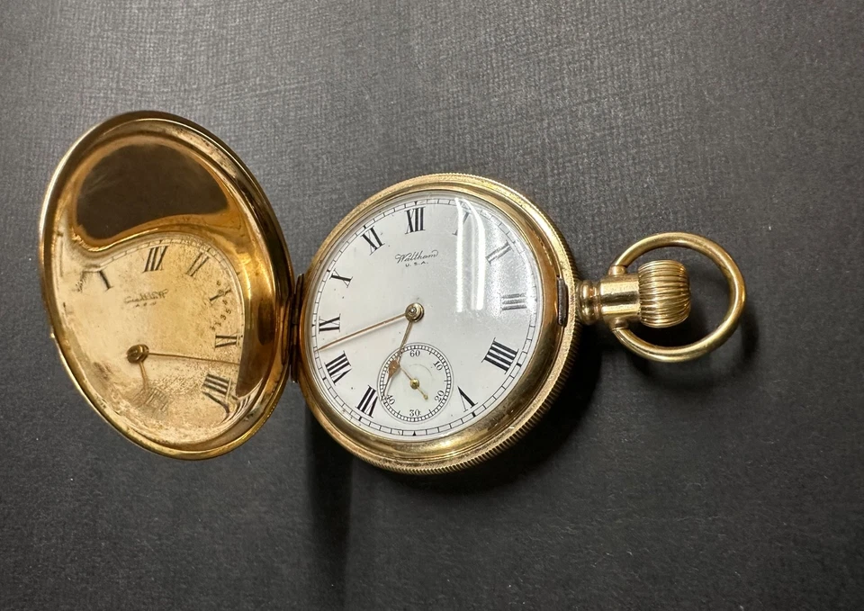 Antiguo Reloj Bolsillo Waltham 1917 Lleno de Oro Hunter Grado: 625, 17j Foto 2 de 4