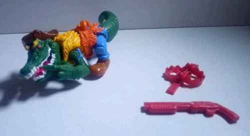 Vintage TMNT 1989 LEATHERHEAD Action Figure COMPLETE LOOSE Accessories Playmates