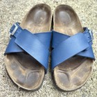 Birkenstock Birki's Sandals Size Women’s Santosa Birko-Flor Blue Straps Size 7 — photo 1