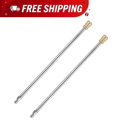 #ad Quality 2 Pack Pressure Washer Extension Wands 17 Inch amp; Quick Connect $17.09
