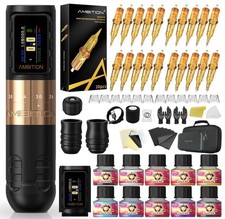 Ambition Paco 2025 Complete Tattoo Kit Adjustable Stroke Wireless Tattoo Machine