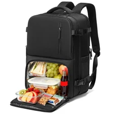 Lunch Backpack with Insulated Cooler Box, Large 17 inch Laptop Backpack for M...