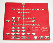 Leitz "50 YEARS OF LEICA" commemorative brochure. 47 pages. English.