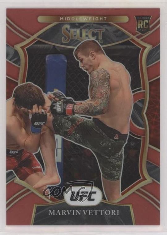 2021 Panini Select UFC Concourse Red Prizm 88/99 Marvin Vettori Rookie RC mr1