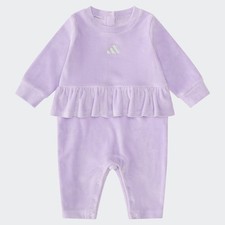 adidas kids VELOUR RUFFLE WAIST COVERALL