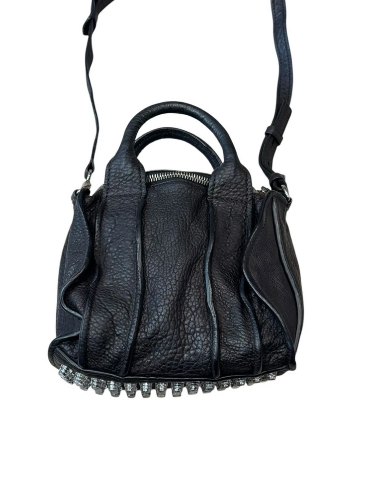 Alexander Wang Rocco Rockie Duffel Leather Shoulder Bag Handbag - Image 3 of 4