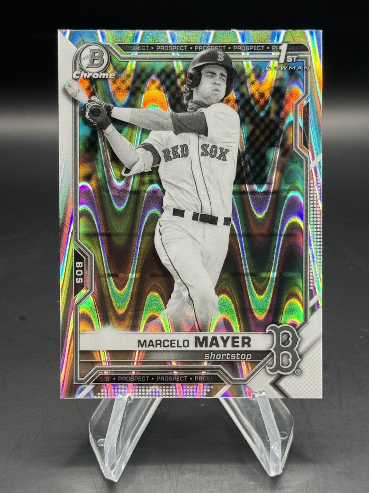 Marcelo Mayer 2021 Bowman Draft Black White Raywave 1st