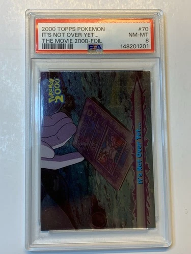 Topps Pokemon the Movie 2000 #70 It's Not Over Yet... SILVER FOIL PSA 8 NM-MT