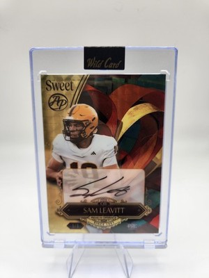 2026 Wild Card Wild Art Sweet Sam Leavitt Gold Vinyl 1/1 Auto LSU 