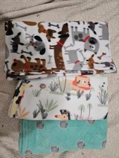 Set of 3 Fuzzy Plush Baby Blankets