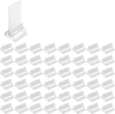 48 Pcs Clear Acrylic Card Stands Table Sign Holders for Photos, Menus & Notes