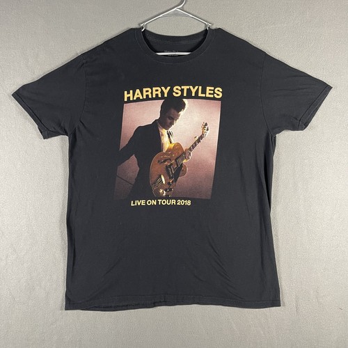 Harry Styles Shirt Mens XL Black 2018 Concert Live On Tour Band Tee Music