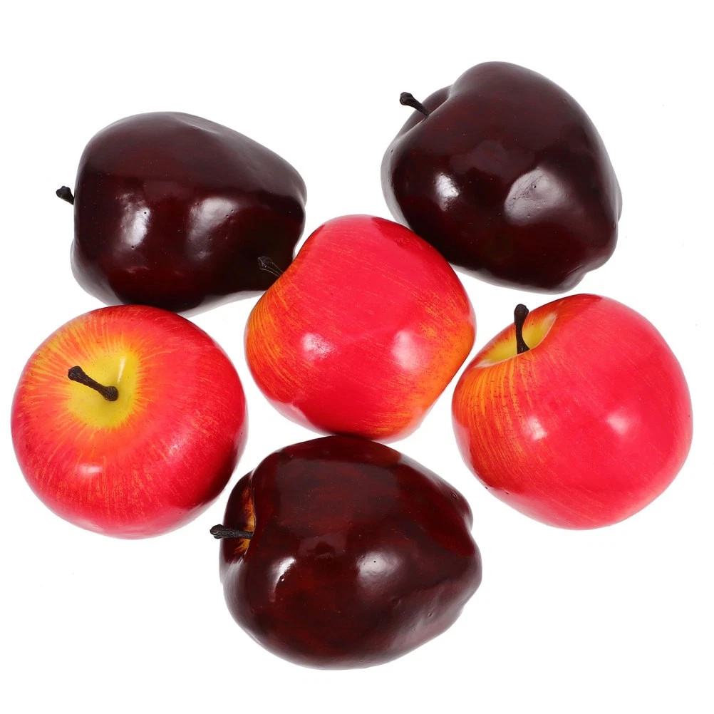 LVYXON Mele artificiali, 10 mini mele finte in plastica, realistiche, per casa, cucina, tavolo, cestino fotografico, decorazione per feste, colore