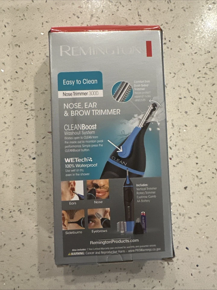 REMINGTON 2-In-1 Nose Ear Brow Hair BATTERY DUAL-BLADE Rotary Precision Trimmer - Image 3 of 4