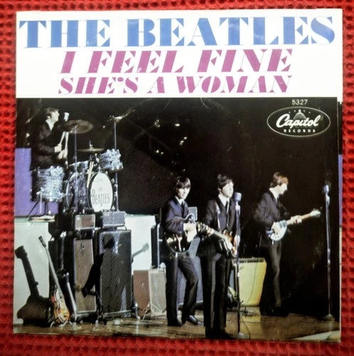 The Beatles "I Feel Fine / She's A Woman" 45rpm w/original picture sleeve NM