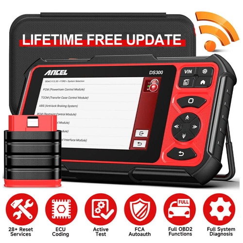 Herramienta de diagnóstico bidireccional escáner ANCEL DS300 OBD2 prueba activa codificación ECU - Imagen 1 de 15