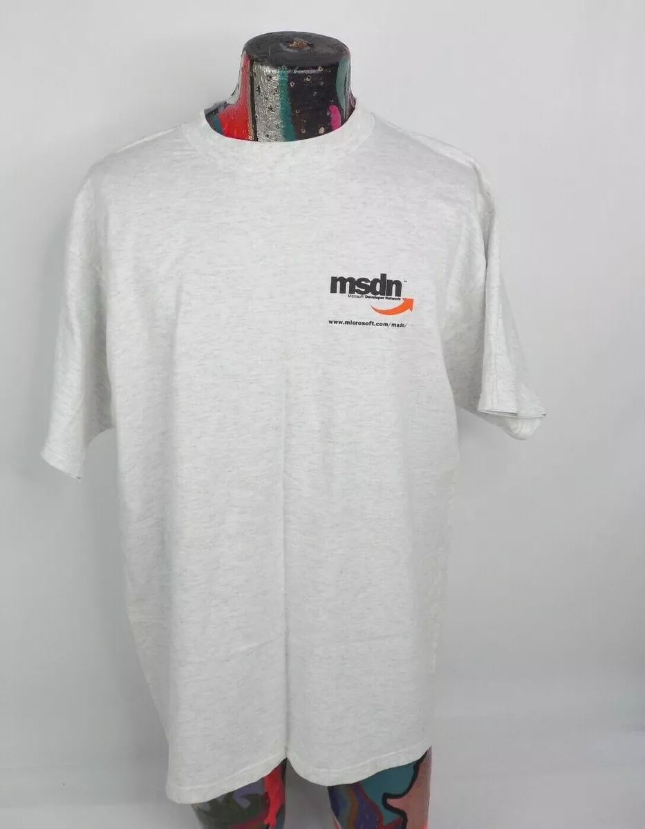 Vintage Microsoft Developer Network T Shirt Size XL Apple