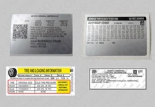 DECAL custom Replica Duplicate Label Sticker for GM 4 pcs. set