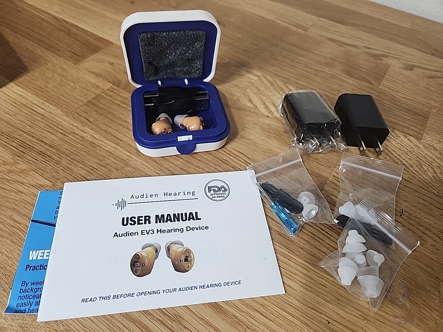 Audien Hearing EV3 Rechargeable Amplifier To Aid Hearing Device Beige