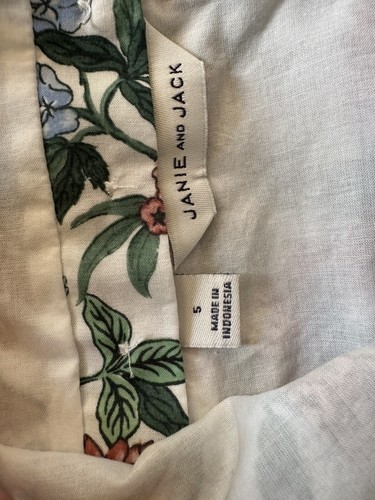 Janie and Jack Girl Floral Ruffle Sleeve Top Blouse Blue Floral Size 5 Lot Of 4 - Picture 4 of 16