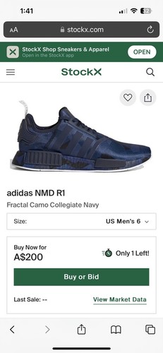 Adidas NMD R1 Geometric Camo Blue Boost Casual Shoes Mens Kids Size US 6 New ✅ - Picture 13 of 13