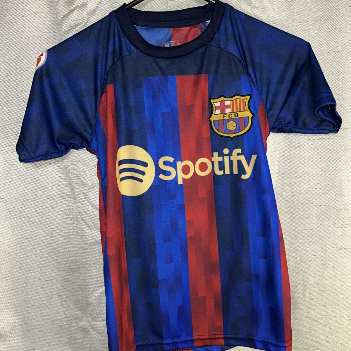 FCB SPOTIFY LEWANDOWSKI #9 JERSEY AND SHORTS SIZE 26 Small 6