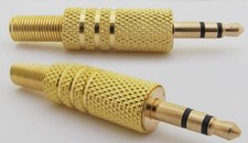 3.5mm Stereo Audio male Plug Gold Plated with Spring