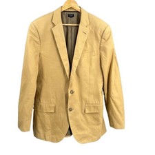 J.Crew Ludlow Blazer Jacket Tan Two Button Notched Lapel Cotton Size 38R
