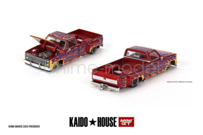 Kaido House x MINI GT 1:64 Scale Silverado Dually on Fire V1 Model