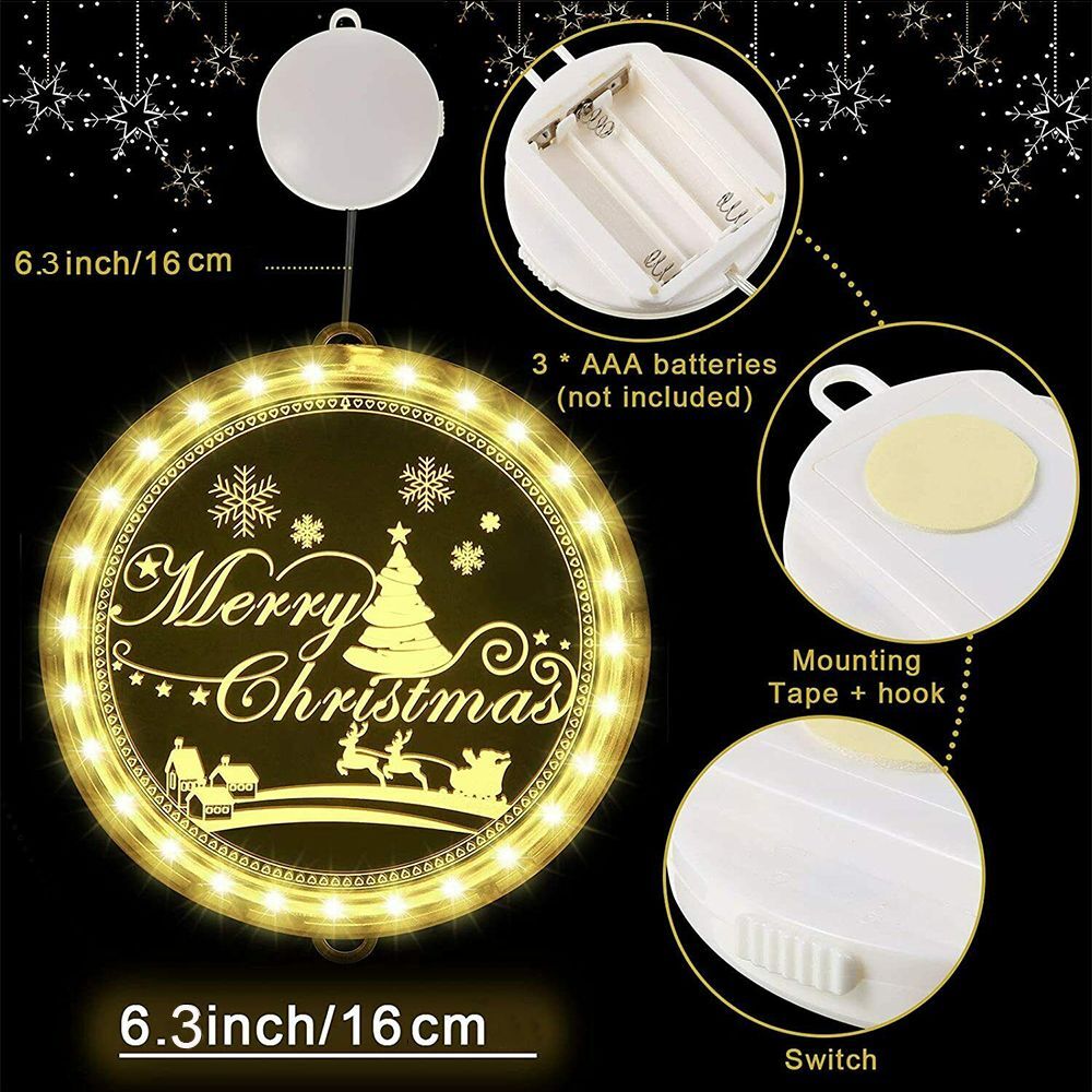 LED Light Window Hanging Lights Suction Cup Christmas Window Light
