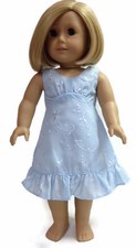 Light Blue Eyelet Dress Clothes for 18 inch Girl Dolls