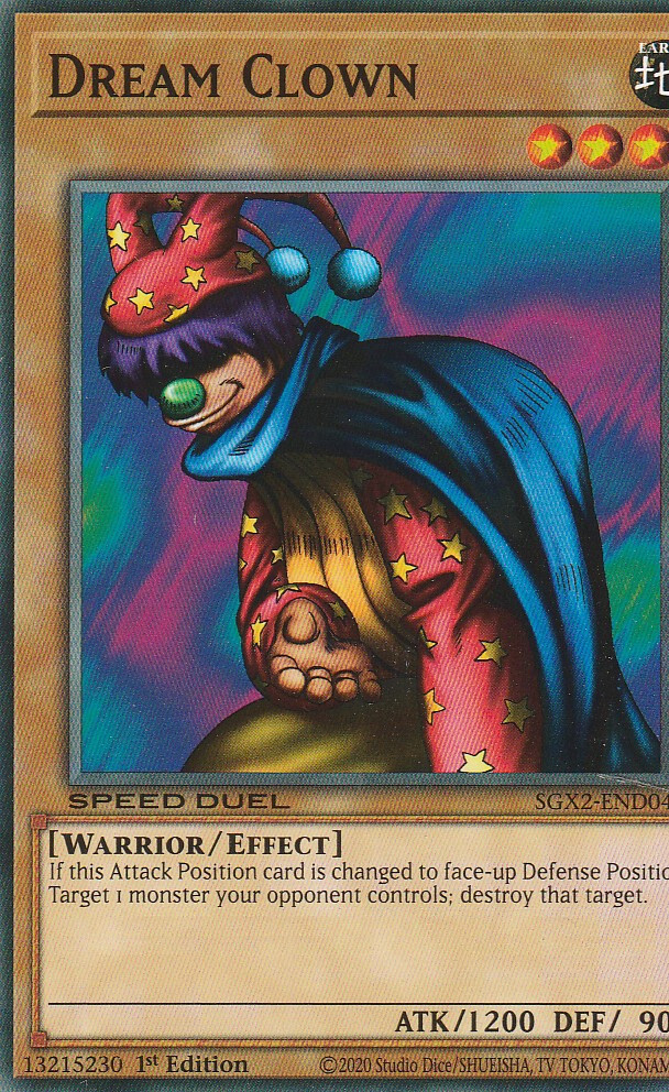 cvs yugioh cards CARD DREAM CLOWN SGX2-END04 1ST EDITION COMMUN does cvs sell yugioh cards