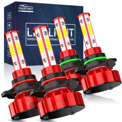 9005+9006 LED Combo COB LED Headlight Kit 12000LM Light Bulbs Hi/Low Beam 6000K