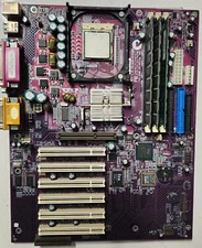 Rare Mercury KOB 845 NFSX / ECS P4IBAS Motherboard + Pentium 4 1.50GHz CPU + RAM