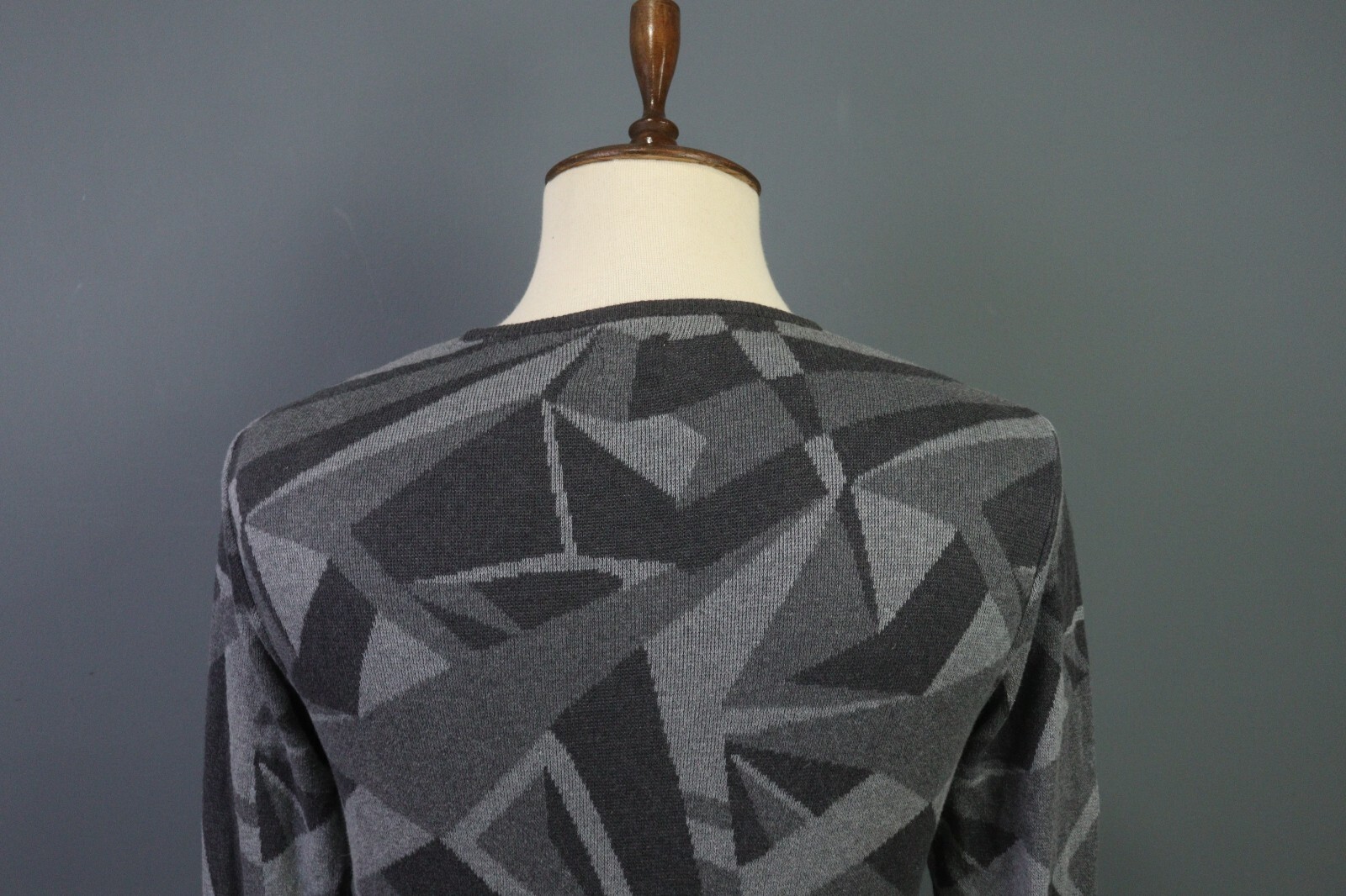 Edwin Gray Crew Neck Diamond Pattern Relaxed Swea… - image 13