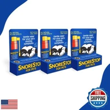 Snore Stop for Pets 40 Sprays 3 Pack I Natural Anti-Snoring Solution I Snore 