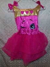 Shopkins Lippy Lips Pink Halloween Costume dress 4 6X