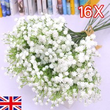 16Pc Artificial Gypsophila Flowers Fake Baby's Breath Silk Bouquet Wedding Decor