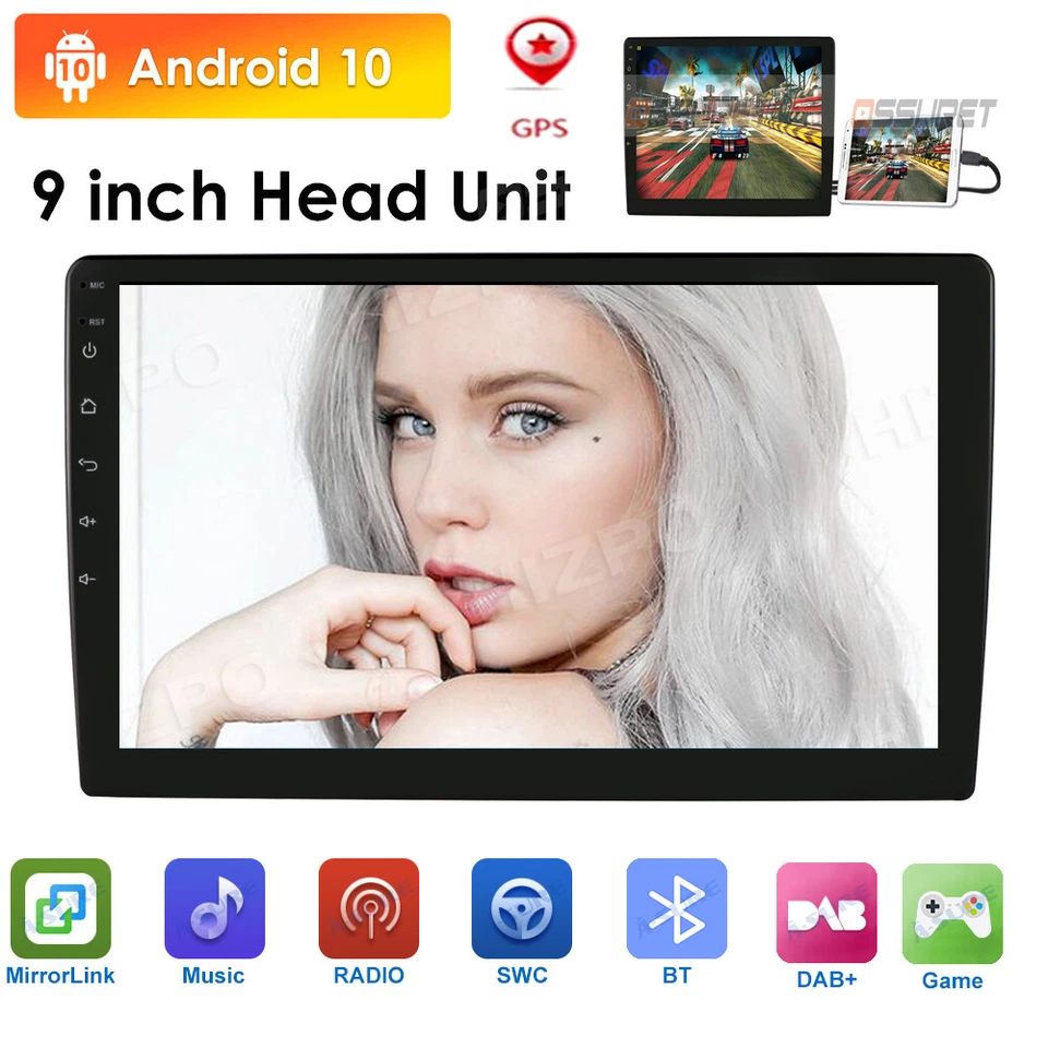 9" 2 DIN Android 11 AUTORADIO Mit GPS Mirror link NAVI BLUETOOTH WIFI DOPPEL MP5 - Bild 2 von 4