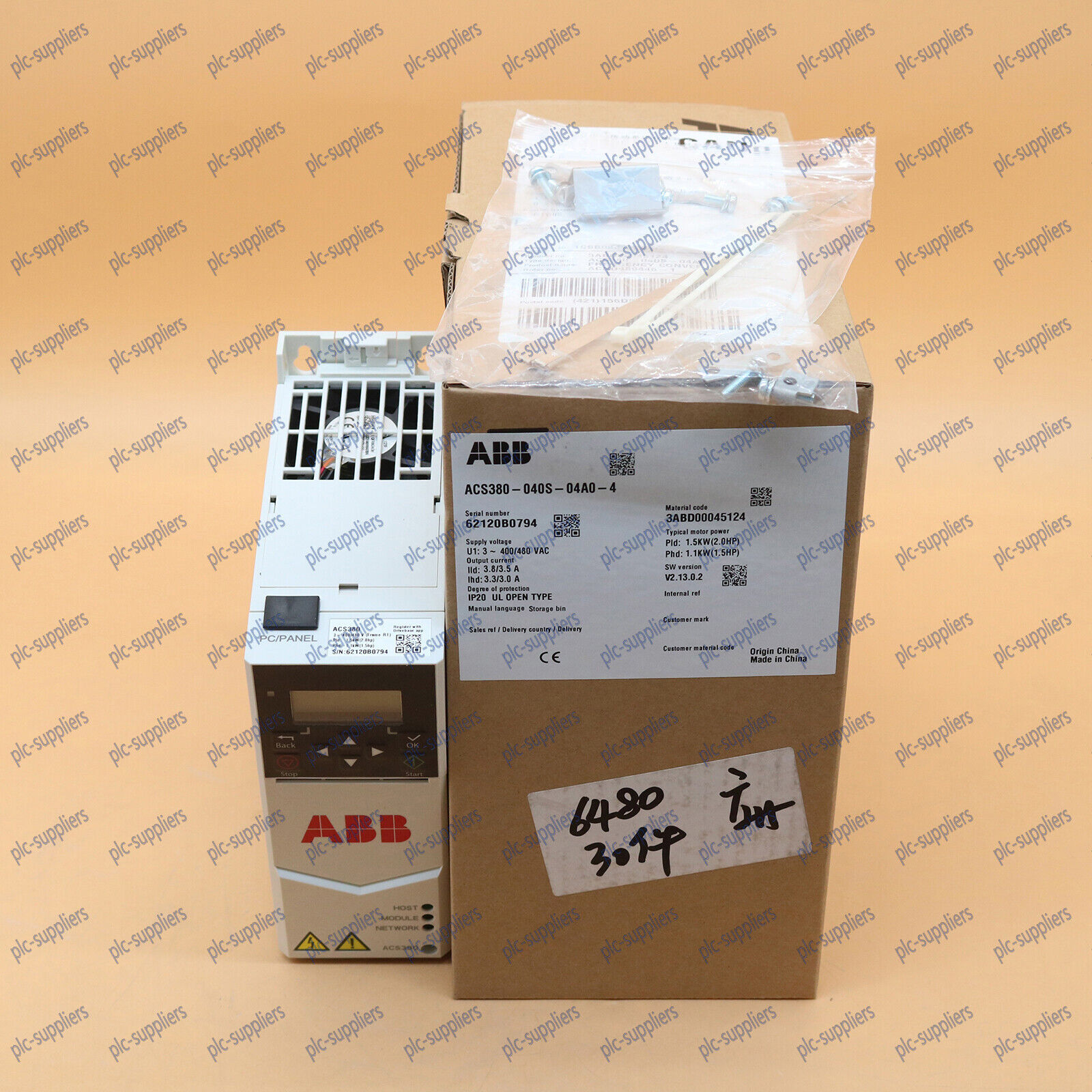 One New 3P AC380V~480V 1.5KW Inverter ACS380-040S-04A0-4 Spot Stock #A6-37