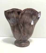 Vintage Stangl Terra Rose  Planter Vase Mauve & Taupe 7 1/2"  Tall 3220  USA