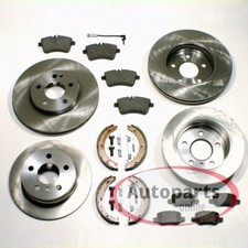 Bremsen Set Ø 300 mm + Ø 280 mm Beläge + Backen vorne + hinten für Peugeot Boxer