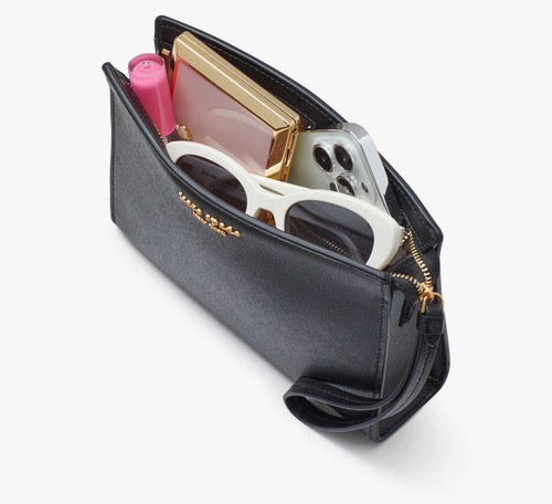 Kate Spade Morgan Gusseted Leather Wristlet Clutch ~NWT~ Black - Picture 3 of 3