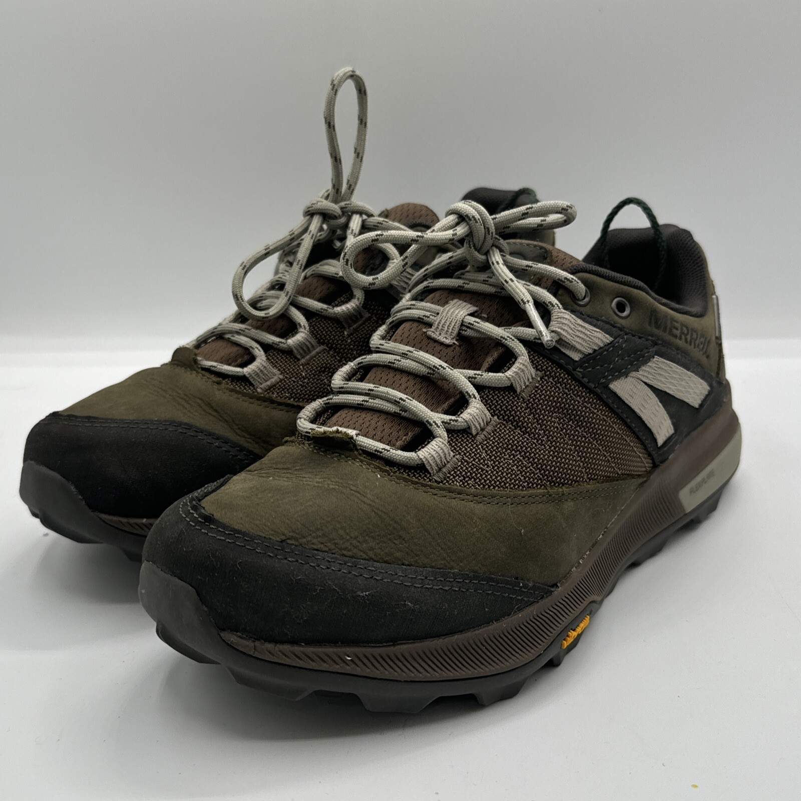 MERRELL Zion scarpe da trekking uomo oliva impermeabili Vibram trail misura 8 5 J16871