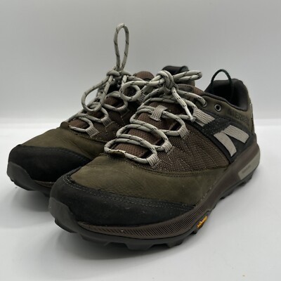 MERRELL Zion Men's Olive Waterproof Vibram Trail Hiking Shoes Size 8.5 J16871