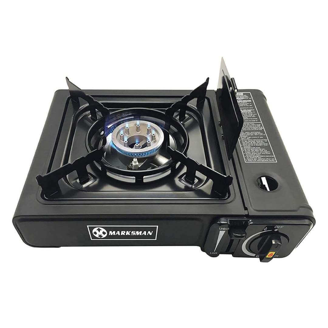 Marksman Portable Gas Canister Camping Stove With Carry Case