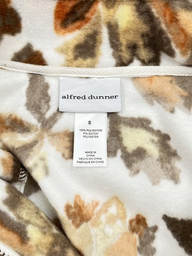 Alfred Dunner Womens Full Zip Floral Fleece Jacket Sz Small Soft First Frost - Picture 3 of 10
