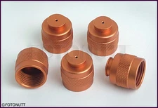 5 Paintball HPA/CO2 Tank Thread Protector Cap Thread Savers ORANGE / COPPER np