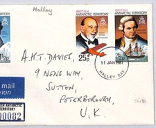 BRITISH ANTARCTIC TERRITORY Cover *HALLEY BAY* 1981 CDS POLAR EXPLORATION ZT130